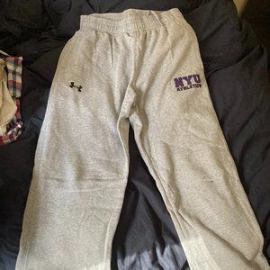 NYU under armour grey sweats